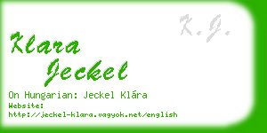 klara jeckel business card